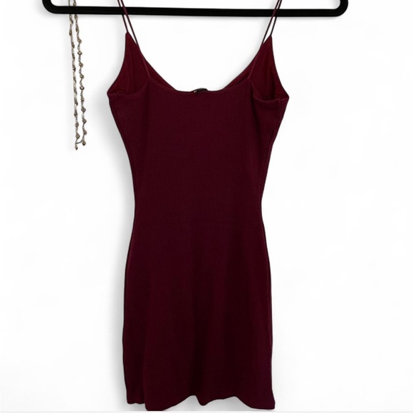 Burgundy Mini Summer Dress - Picture 5 of 5